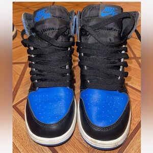 Nike Kids Black and Royal Blue High-Top Sneakers